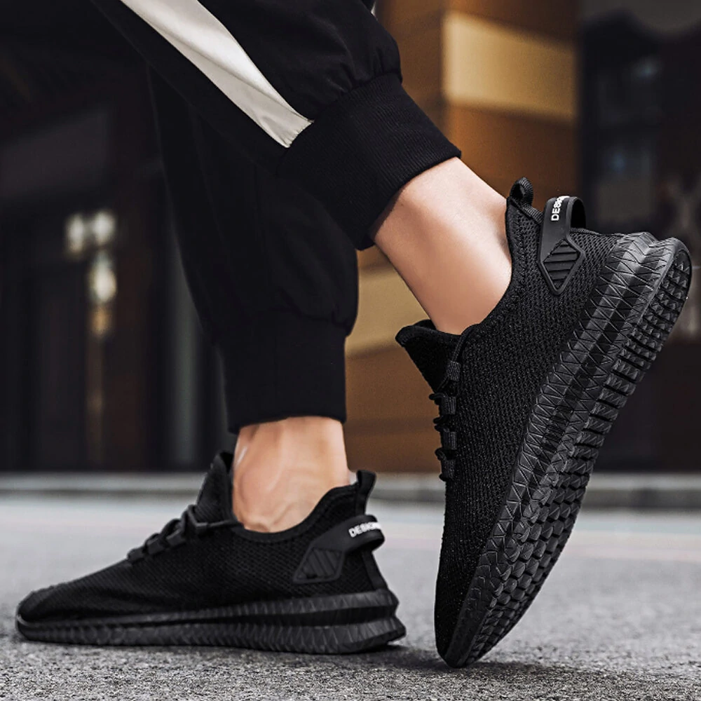 (image for) TENGOO Men's Running Shoes Antibacterial Ultralight Breathable Sports Shoes Walking Shockproof Casual Sneakers for Outdoor Jogging Climbing Cycling